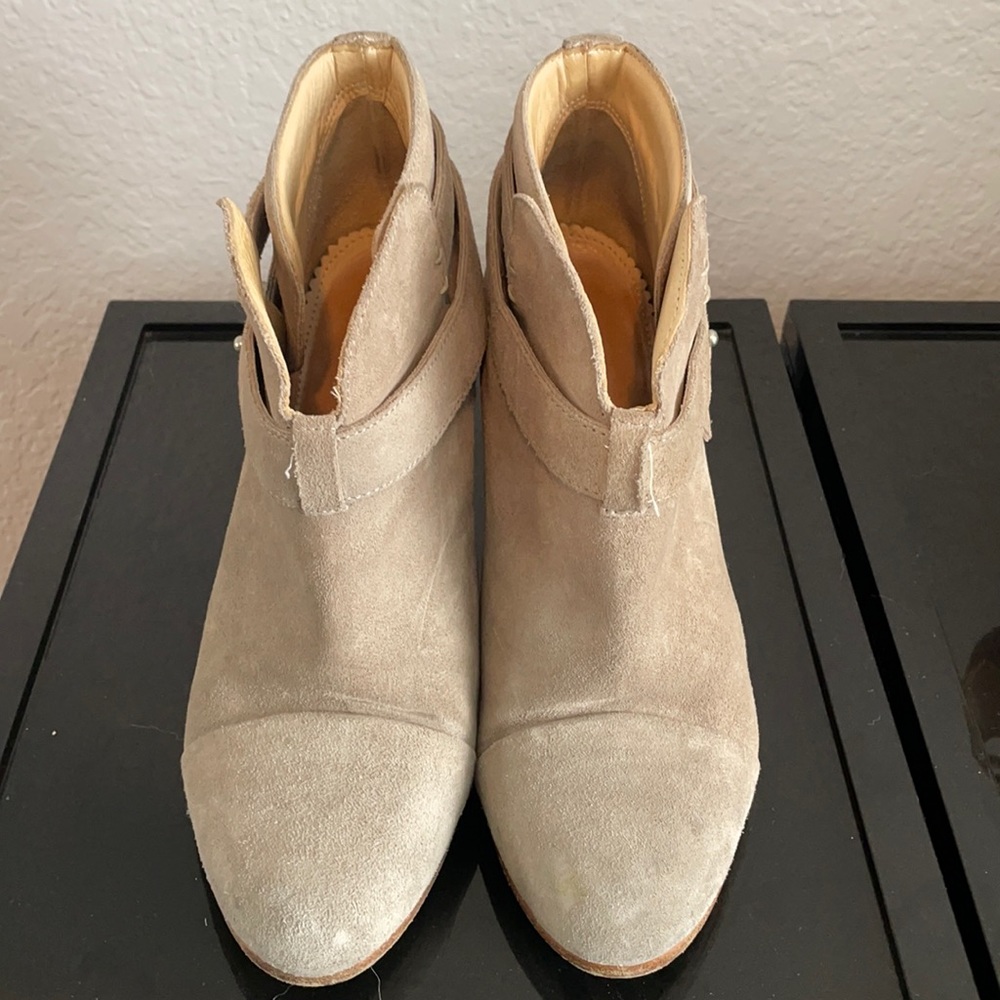 Rag And Bone Harrow Booties In Taupe Suede - image 1